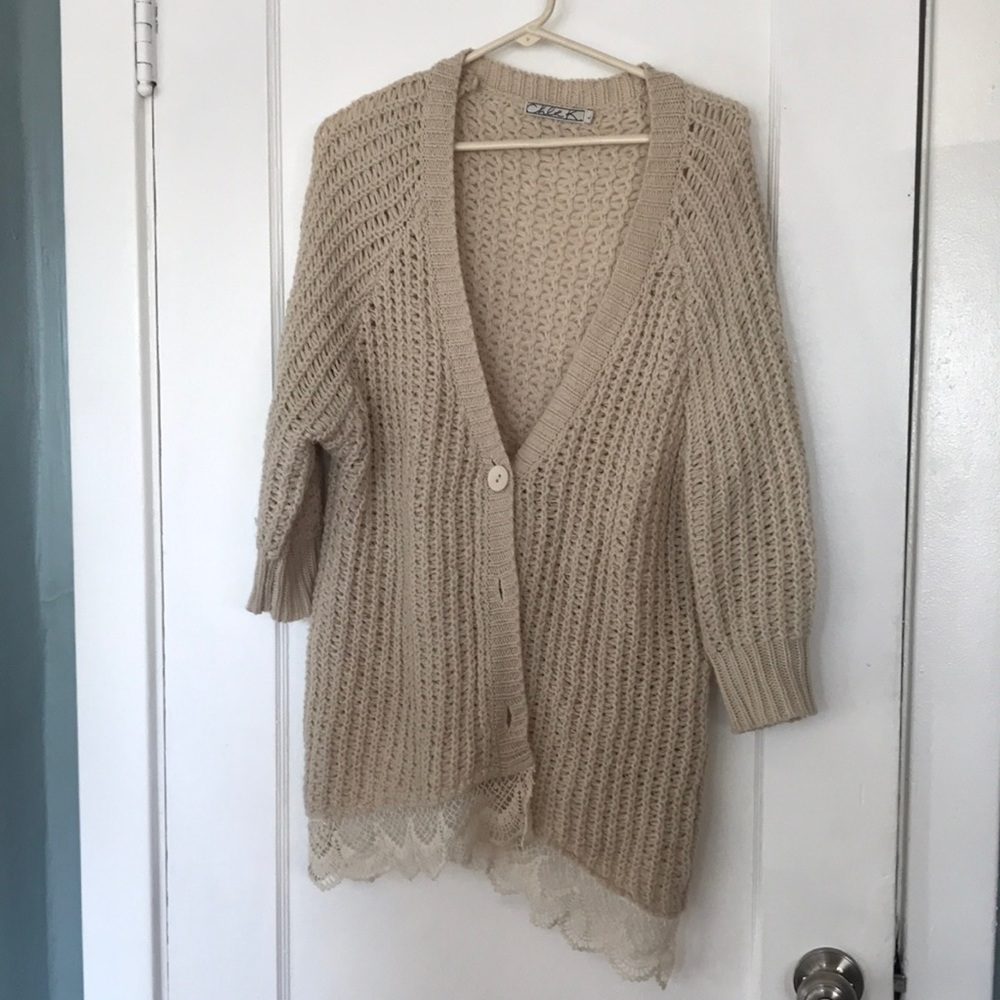 Chloe K Cream Cardigan